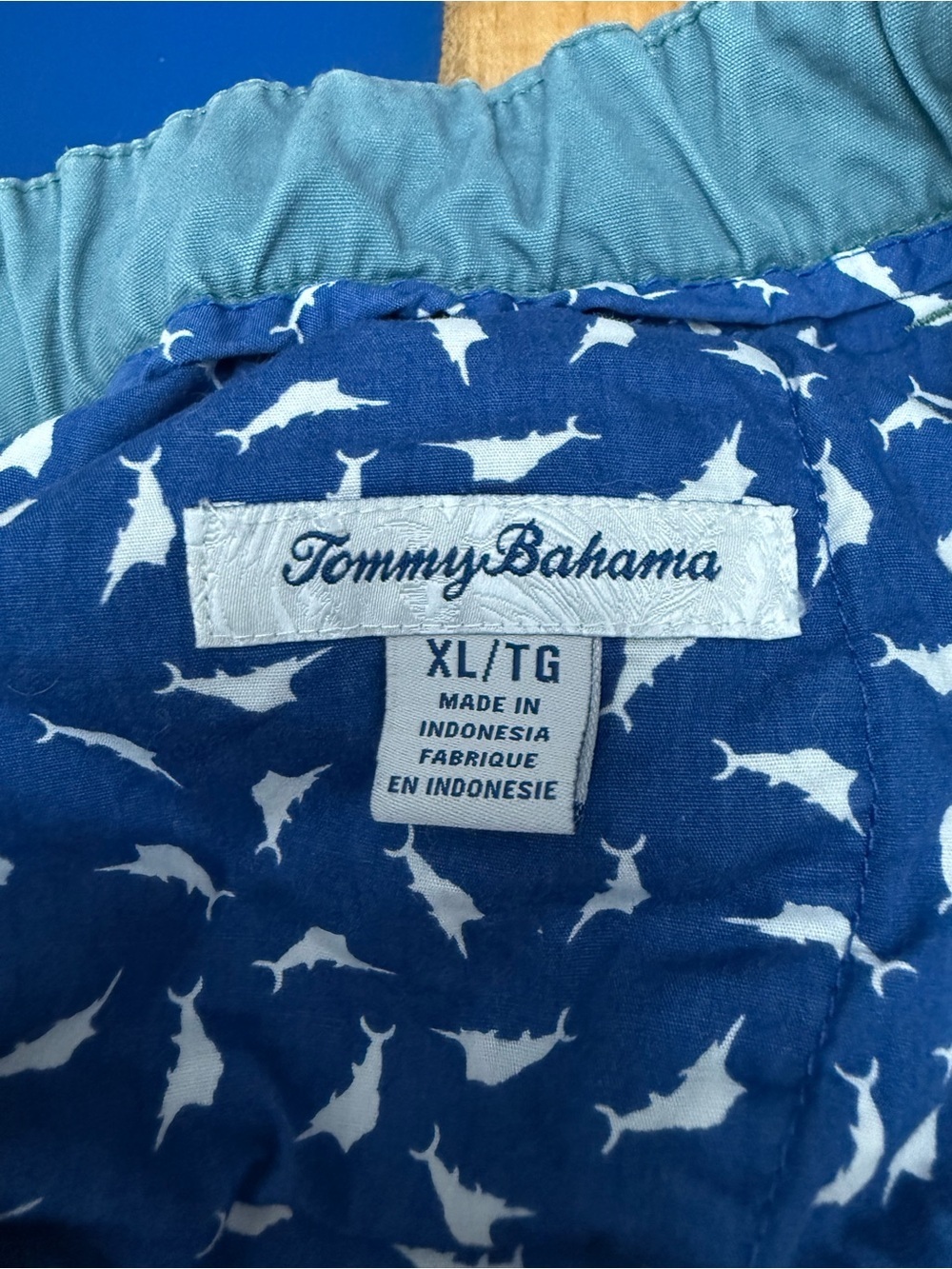 Tommy Bahama Cargo Shorts XL Blue Drawstring Island Casual Coastal - Picture 6 of 13
